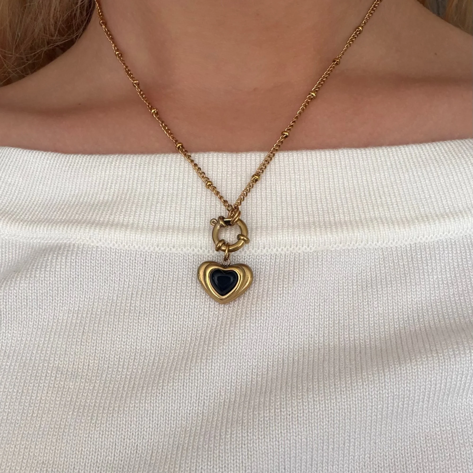 Midnight Heart Necklace